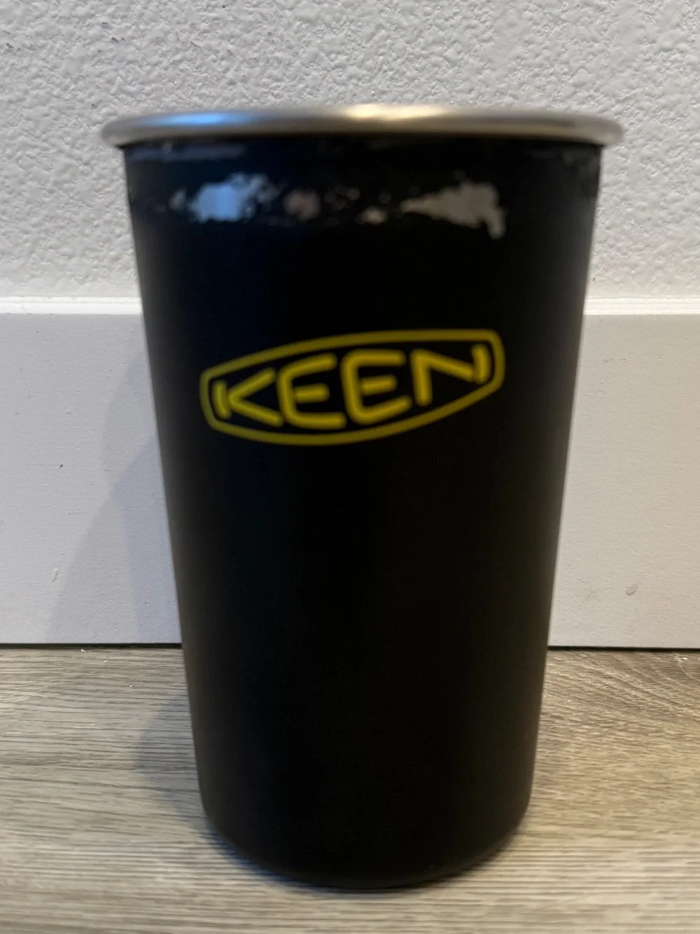 Keen Stainless Steel Pint Glass lightweight and sturdy
